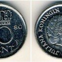 Монета 10 cent 1980p. Julianna koningin der Nederlanden
